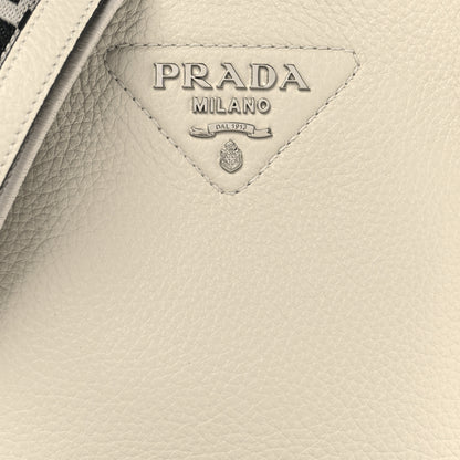 Prada Vitello Daino Soft Mini Hobo Messenger Bag White 6 of 8