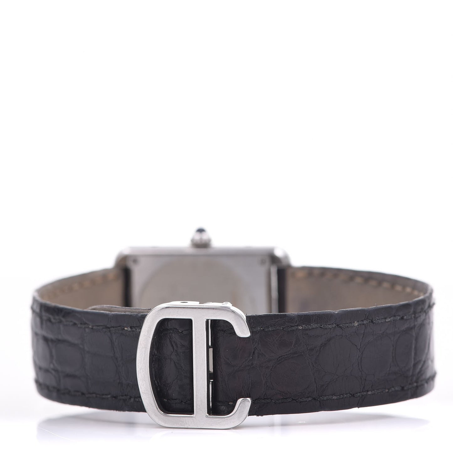 Stainless Steel Alligator 24mm Tank Solo Quartz Watch