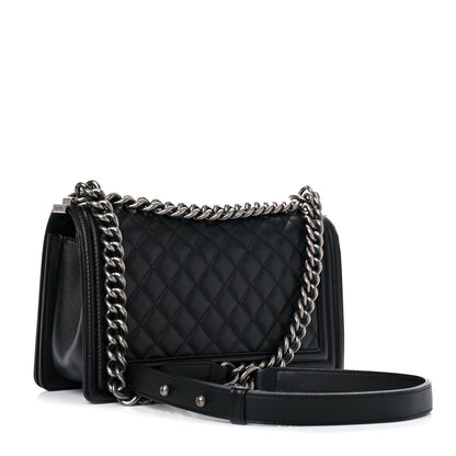 Chanel Calfskin Quilted Medium Boy Flap Black 3 of 14