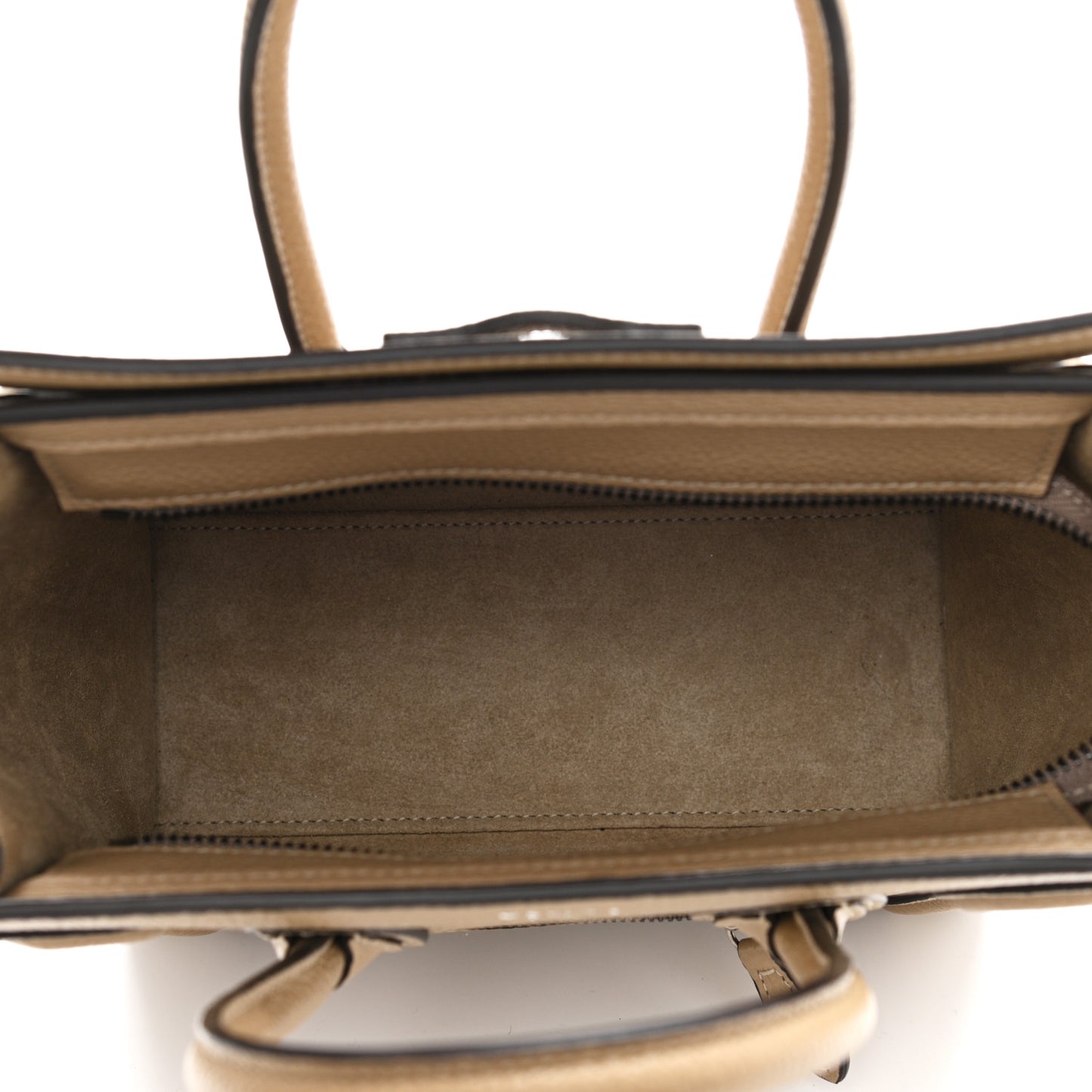 Drummed Calfskin Nano Luggage Dune