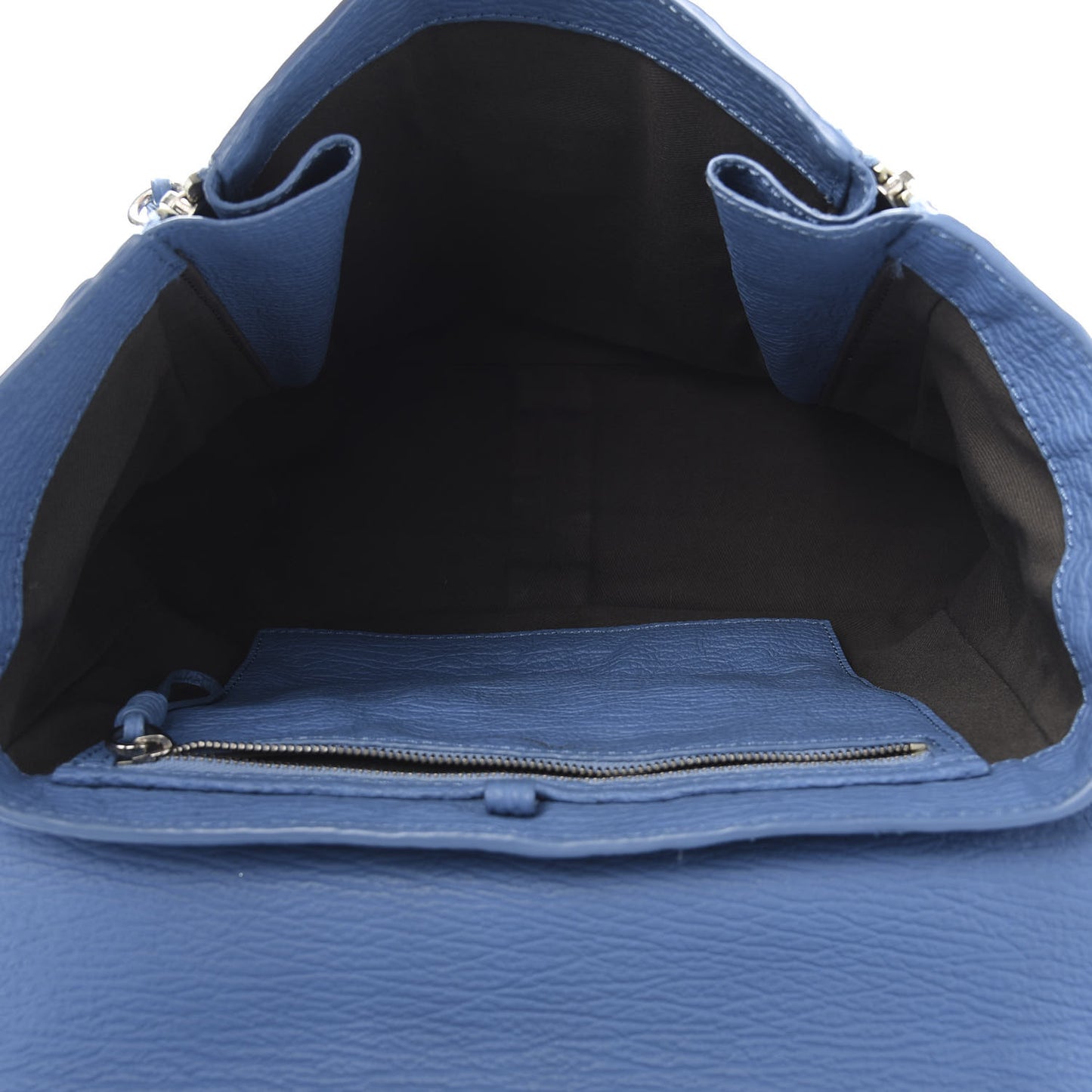 3.1 Textured Calfskin Medium Pashli Satchel Light Blue