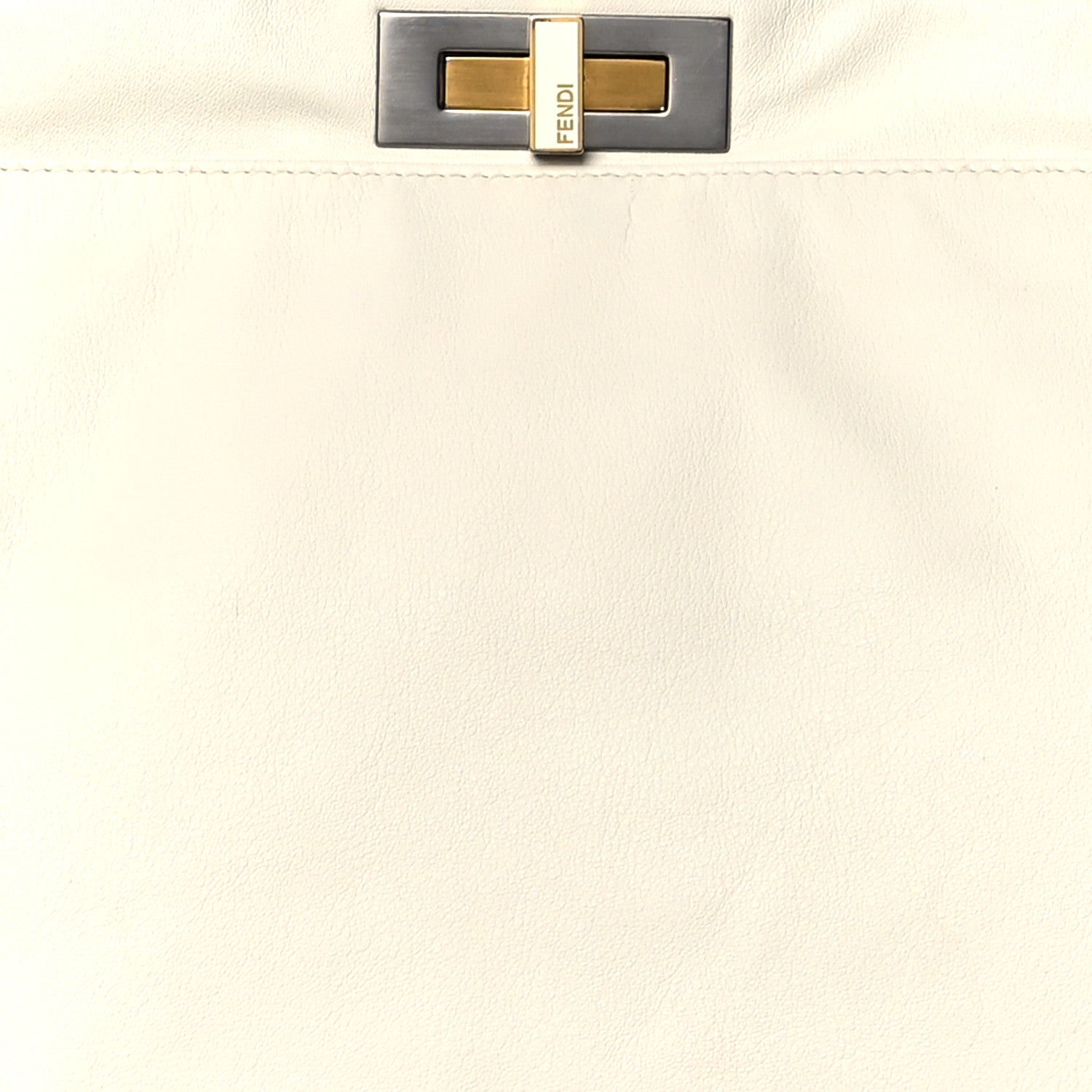 Fendi Goatskin Watersnake Large Peekaboo Iconic Satchel White 13 of 16