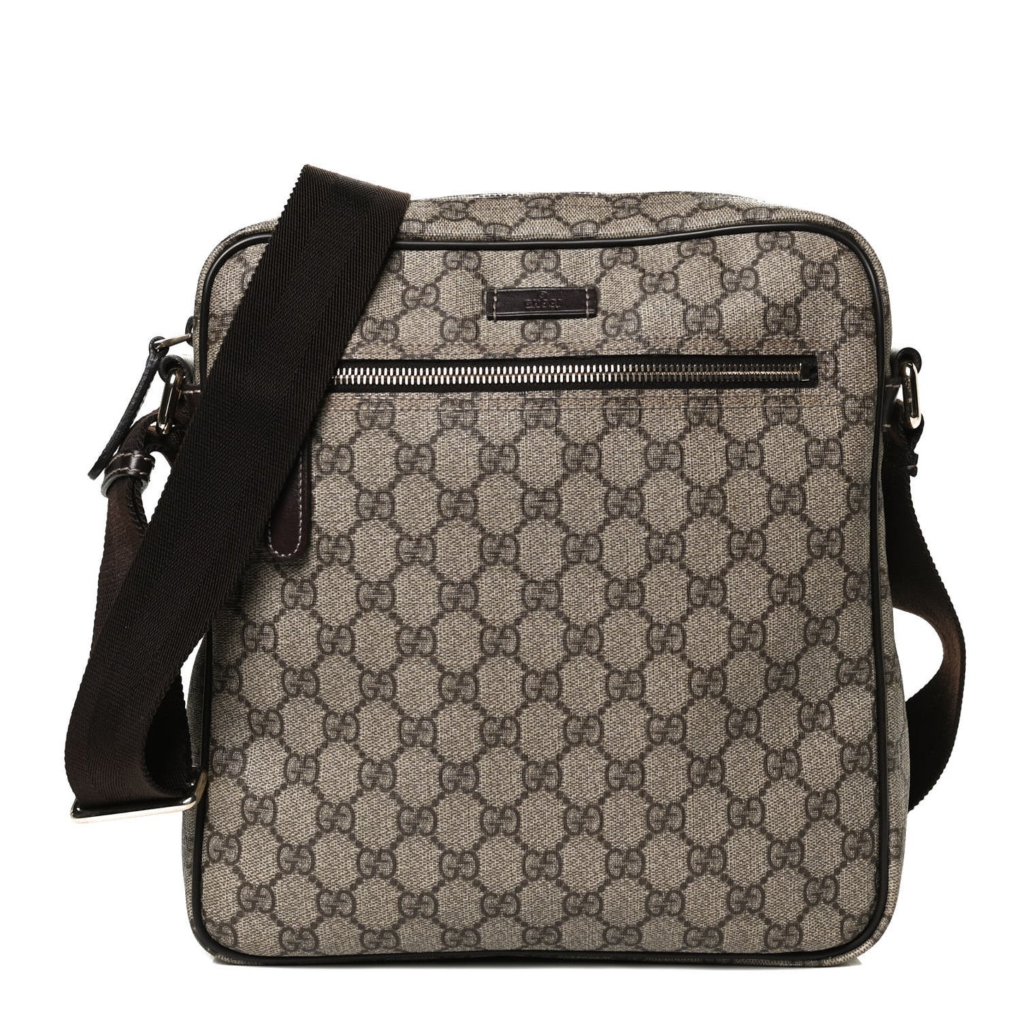 GG Plus Monogram Medium Messenger Bag Dark Brown