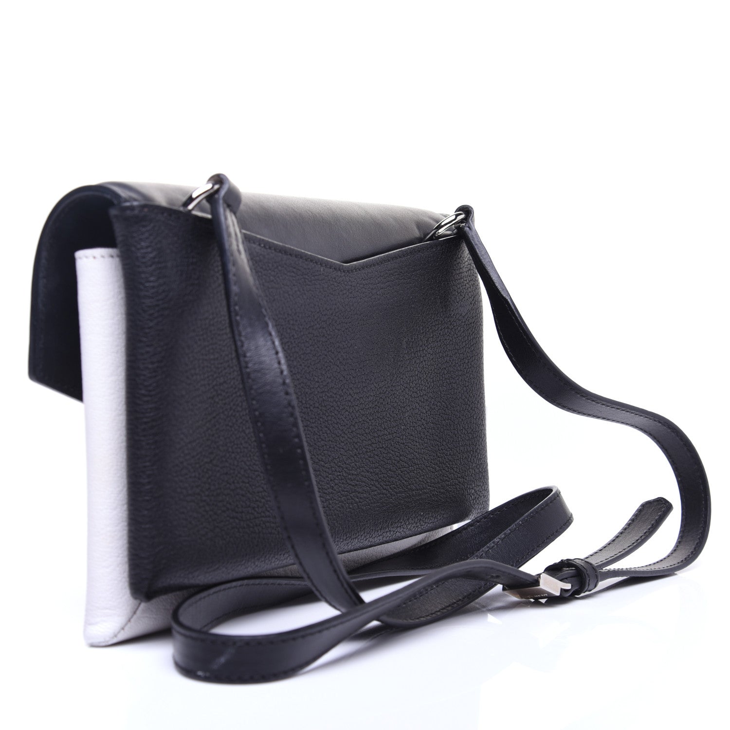 Givenchy Calfskin Duetto Crossbody Bag White Black 3 of 11