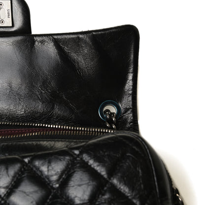 Chanel Glazed Calfskin Medium Duo Color Flap Black 11 of 17