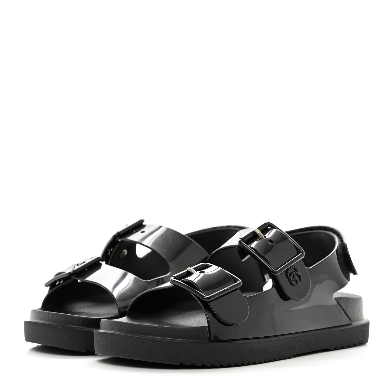 Gucci Rubber Mini Double G Womens Dad Sandals 36 Black 3 of 8