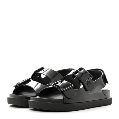 Gucci Rubber Mini Double G Womens Dad Sandals 36 Black 3 of 8