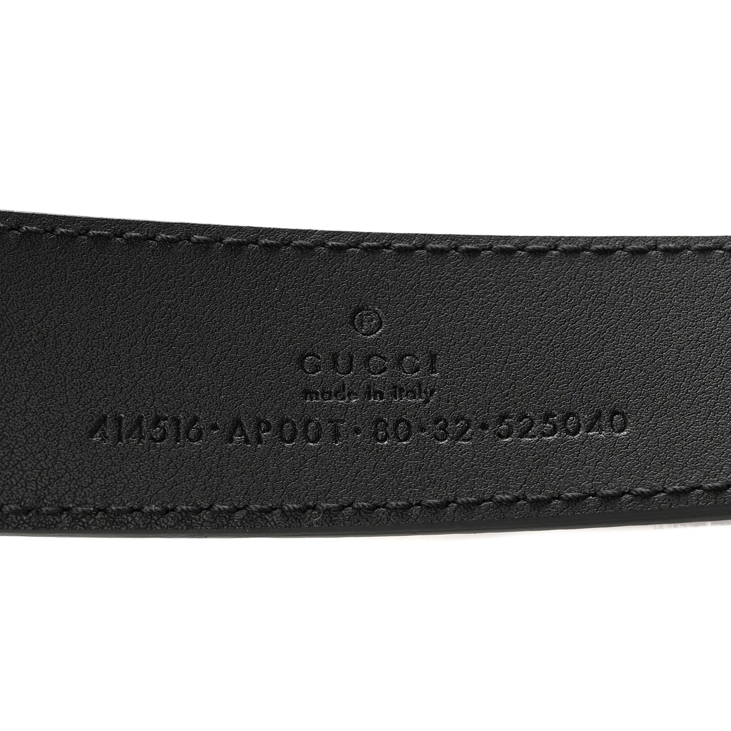 Moon Calfskin Double G 30mm Belt 80 32 Black