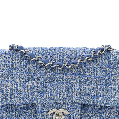 Chanel Tweed Quilted Mini Rectangular Flap Blue White 8 of 13