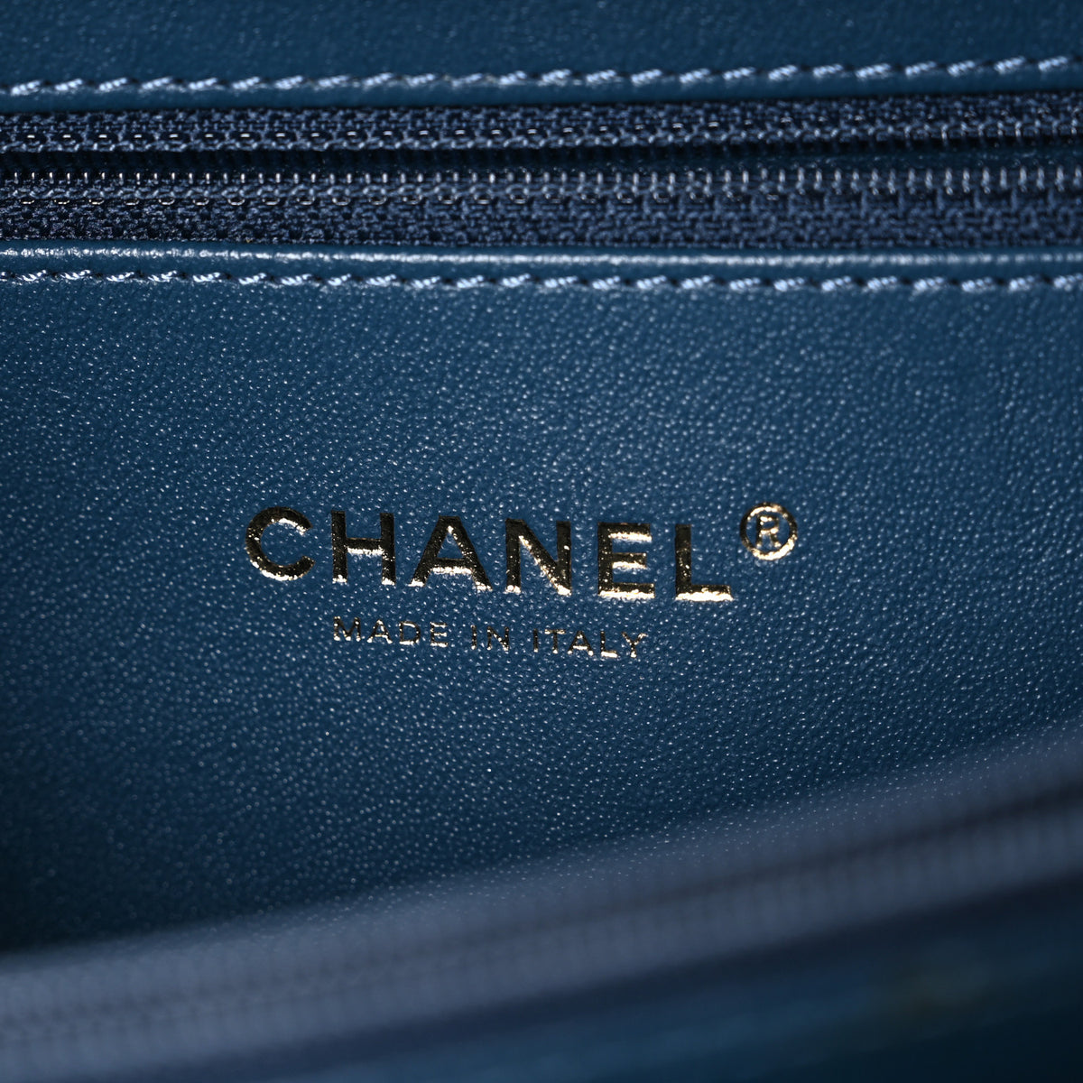 Chanel Caviar Quilted Medium CC Filigree Vanity Case Dark Blue 6 of 11