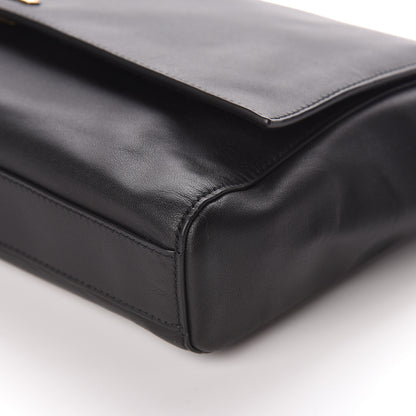Saint Laurent Smooth Calfskin Suede Medium Reversible Monogram Kate Satchel Black 12 of 15
