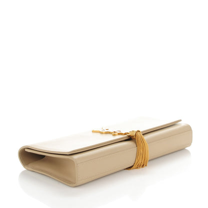 Saint Laurent Calfskin Classic Monogram Tassel Clutch Nude 4 of 8