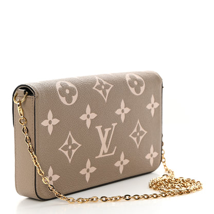 Louis Vuitton Empreinte Monogram Giant Felicie Pochette Tourterelle Creme 4 of 14