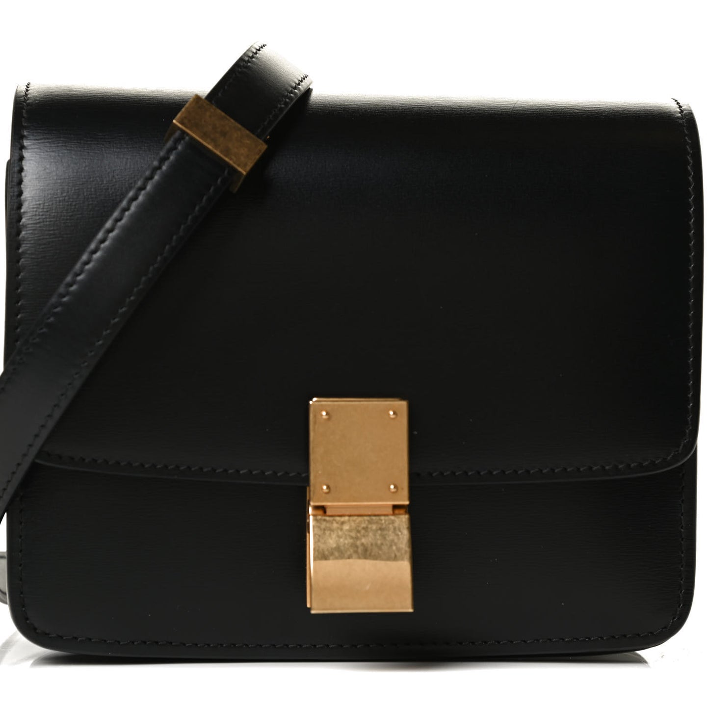 Box Calfskin Small Classic Box Flap Bag Black