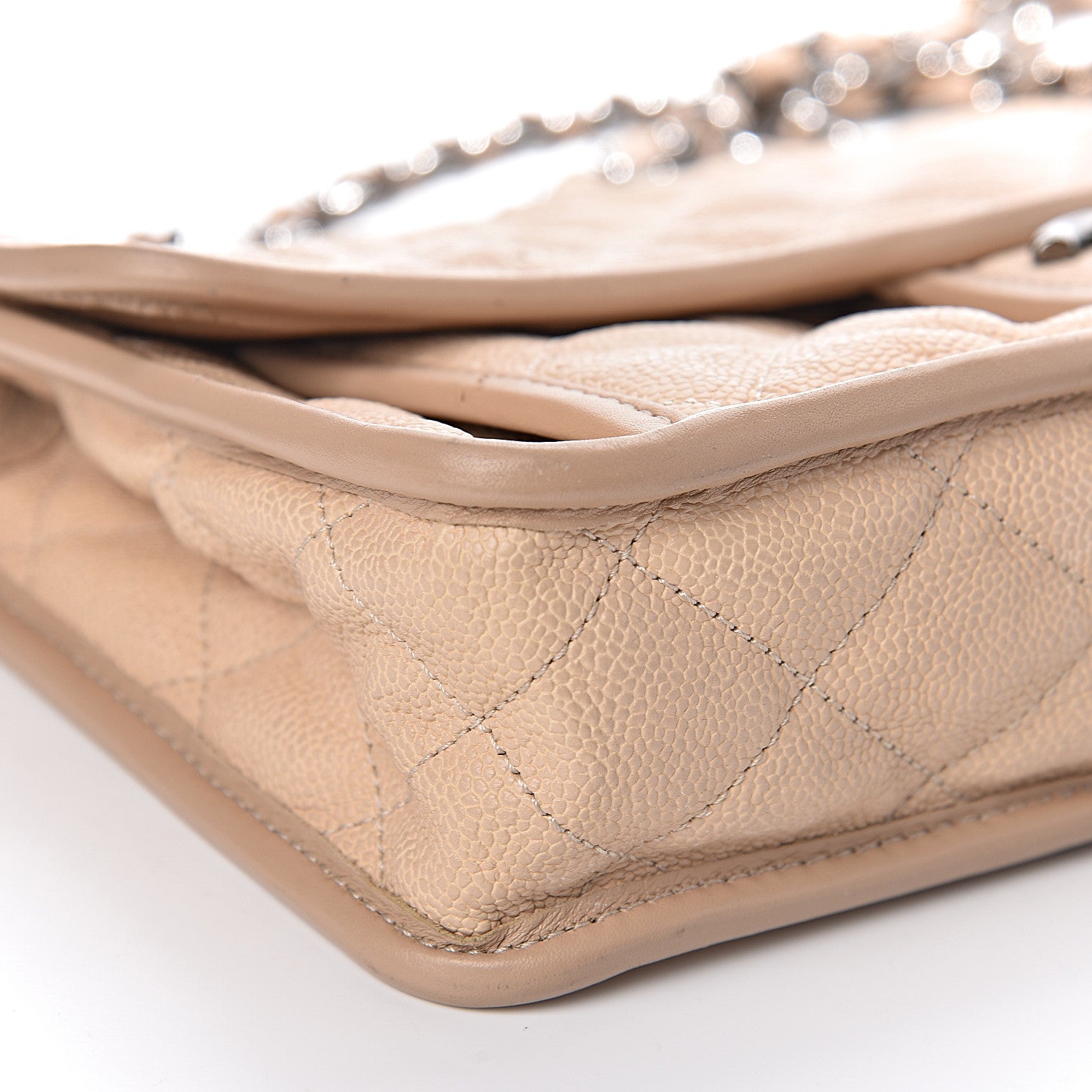 Chanel Caviar Quilted Medium French Riviera Flap Beige 12 of 15