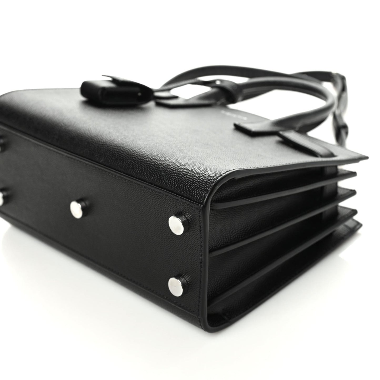 Grained Calfskin Nano Sac De Jour Black