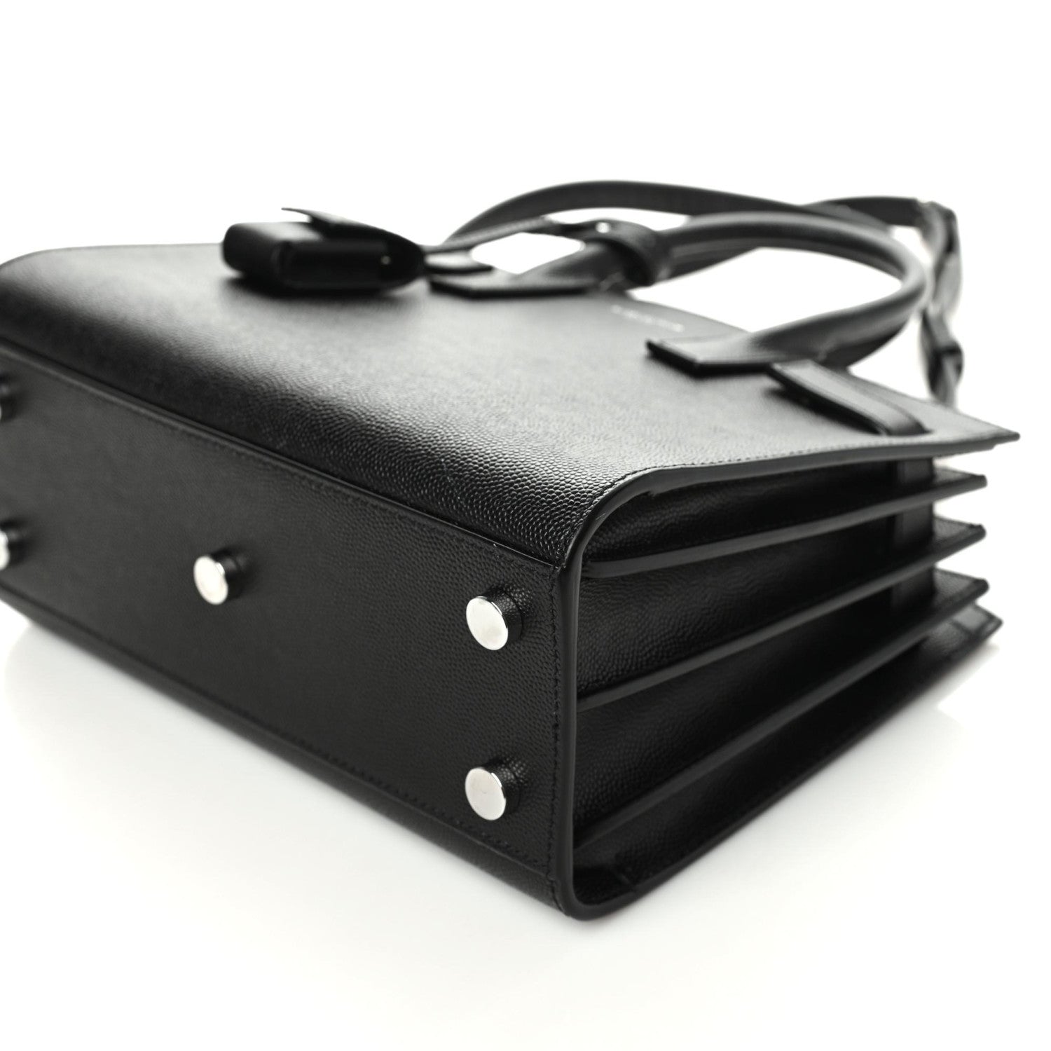Saint Laurent Grained Calfskin Nano Sac De Jour Black 5 of 8