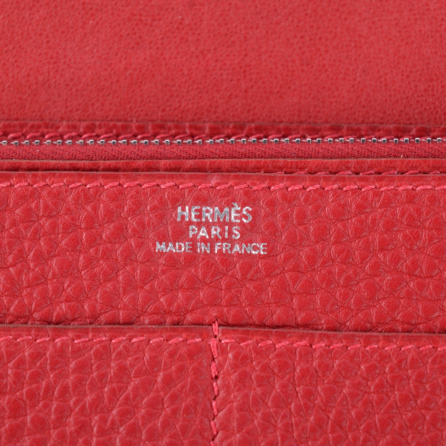 Hermes Togo Dogon Duo Wallet Rouge 6 of 8