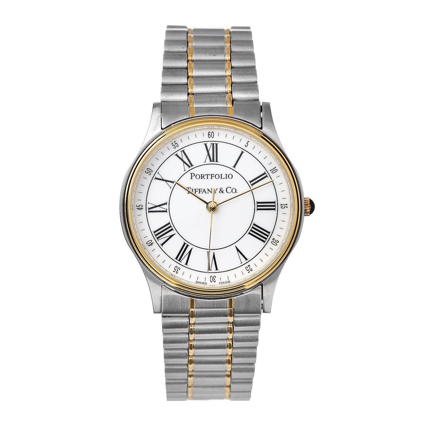 Stainless Steel 18K Yellow Gold 33mm Portfolio Quartz Watch