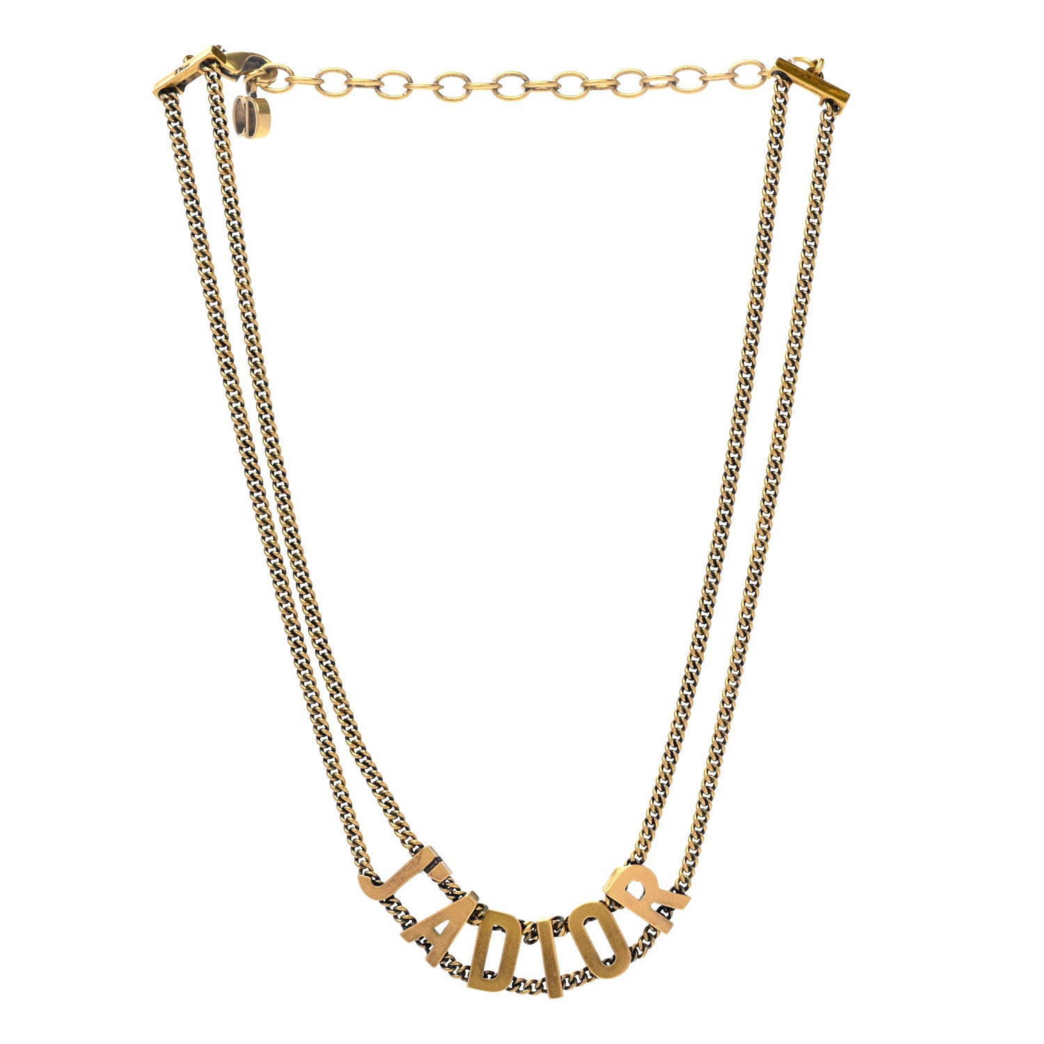 Christian Dior Metal J'Adior Choker Necklace Aged Gold 3 of 5