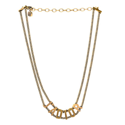 Christian Dior Metal J'Adior Choker Necklace Aged Gold 3 of 5