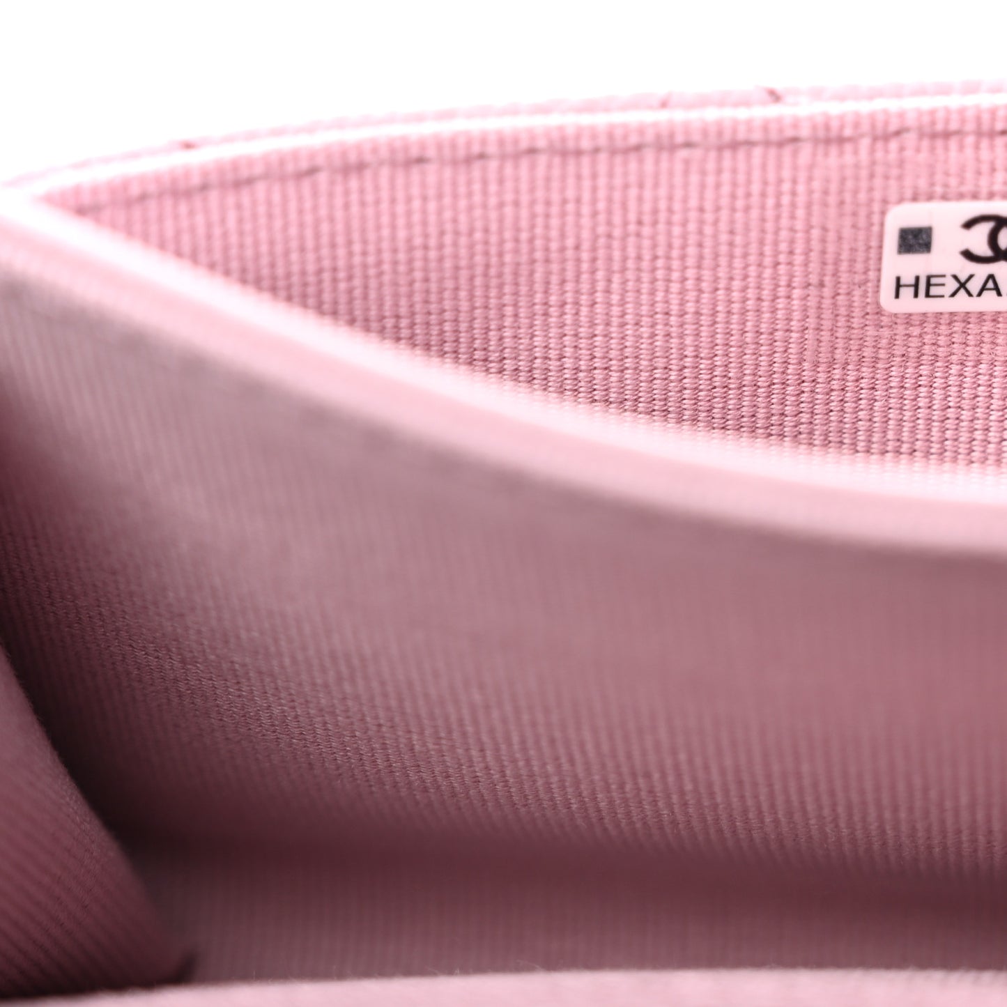 Caviar Quilted Flap Card Holder Wallet Light Pink