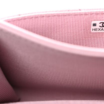 Chanel Caviar Quilted Flap Card Holder Wallet Light Pink 8 of 9
