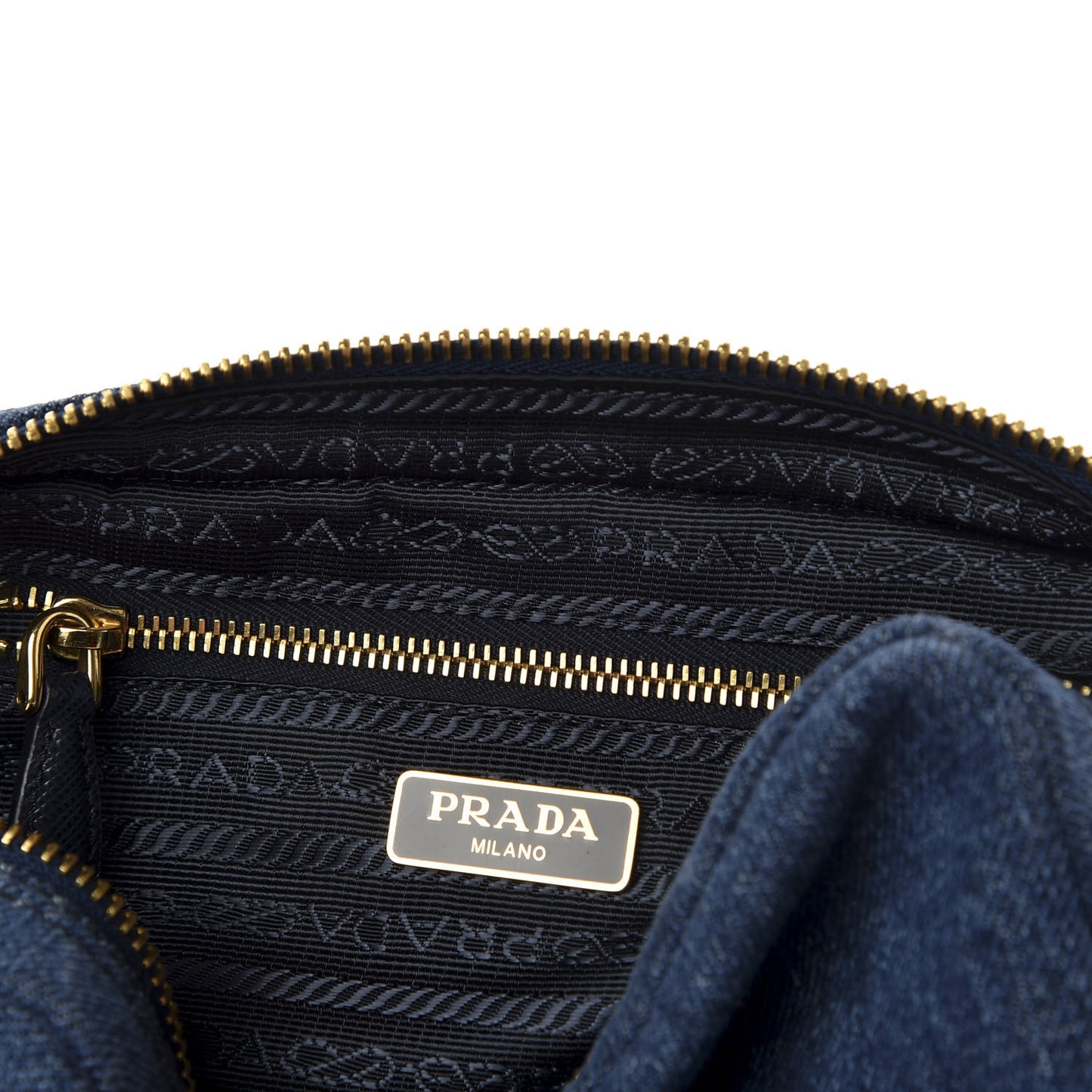 Denim Cosmetic Pouch Bleu