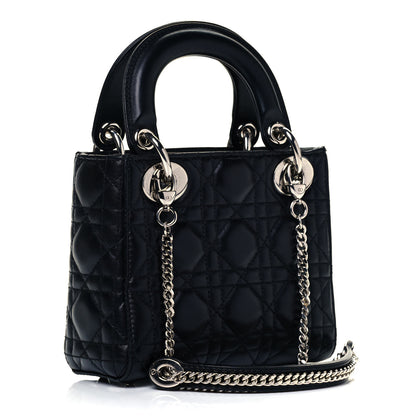 Christian Dior Lambskin Cannage Mini Lady Dior Black 4 of 11