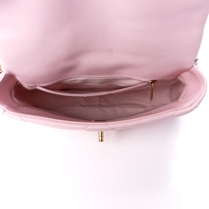 Chanel Lambskin Quilted Medium Chanel 19 Flap Light Pink 5 of 13