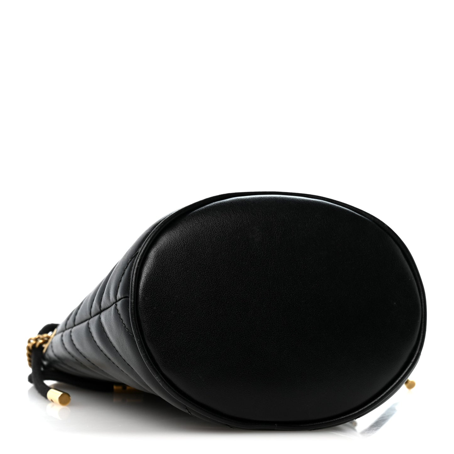 Calfskin Matelasse Mini GG Marmont 2.0 Bucket Bag Black