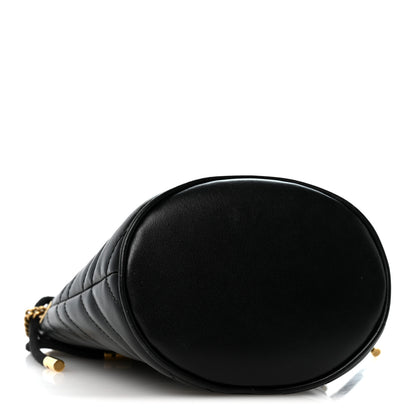 Gucci Calfskin Matelasse Mini GG Marmont 2.0 Bucket Bag Black 3 of 10