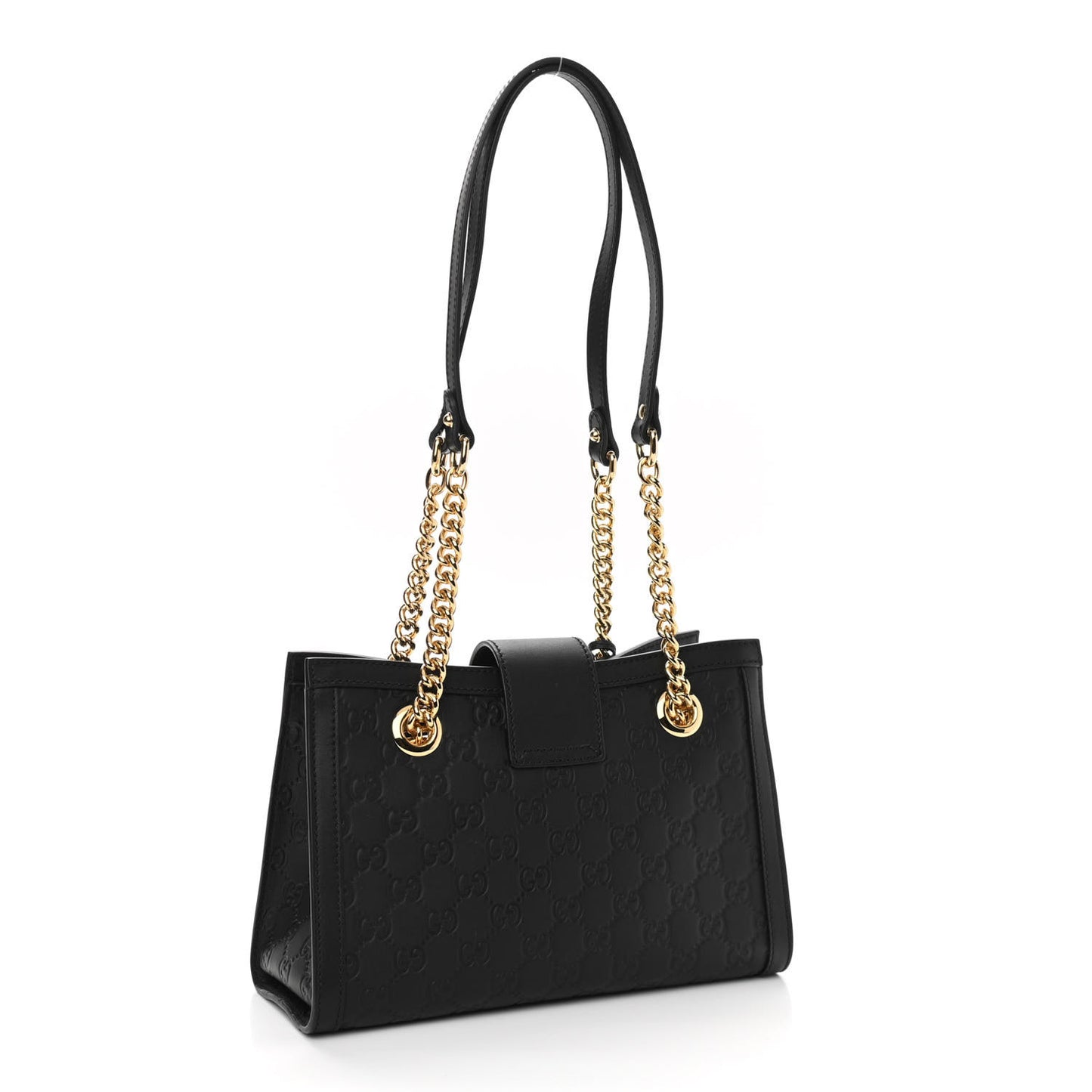 Guccissima Small Padlock Tote Black