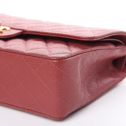 Chanel Caviar Quilted Medium Double Flap Dark Pink 9 of 12