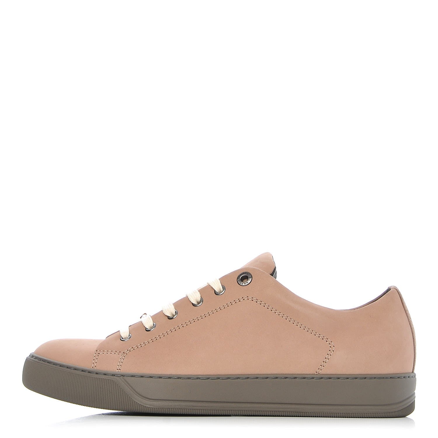 Lanvin Mens Nubuck Contrast Sole Sneakers 7 Pale Pink 1 of 10