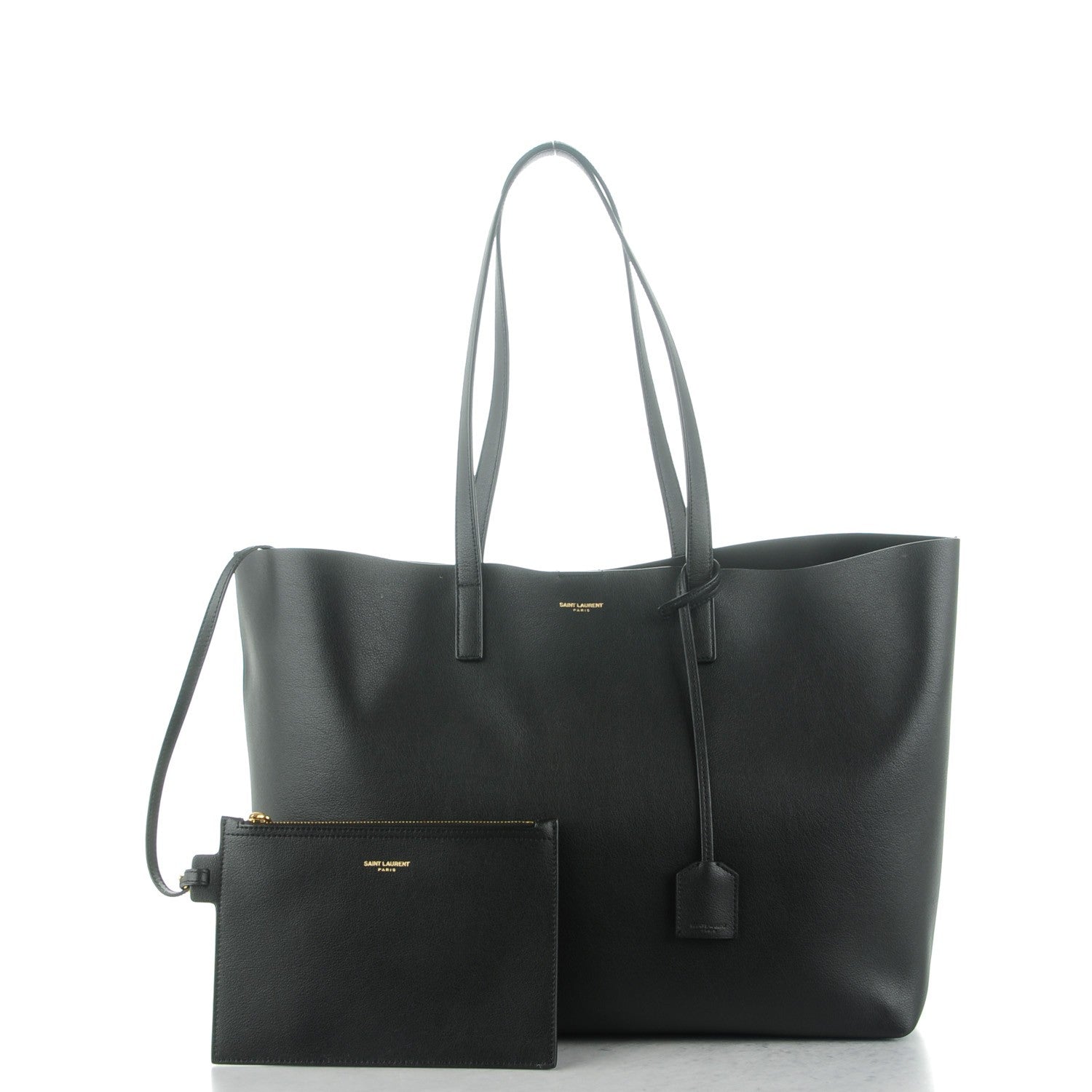Saint Laurent Calfskin Large Shopping Tote Black 5 of 9