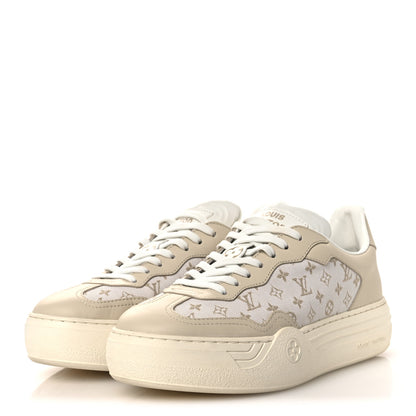 Louis Vuitton Canvas Calfskin Monogram LV Groovy Platform Sneakers 39 Beige 4 of 11