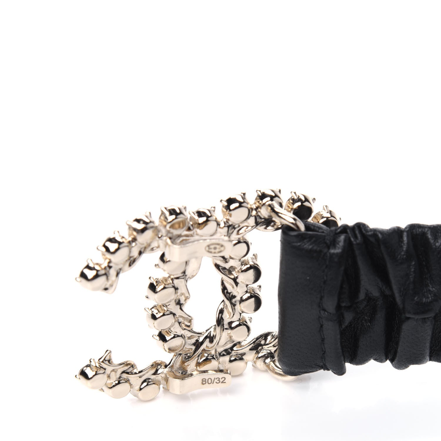 Chanel Calfskin Crystal CC Belt 80 Black 3 of 3