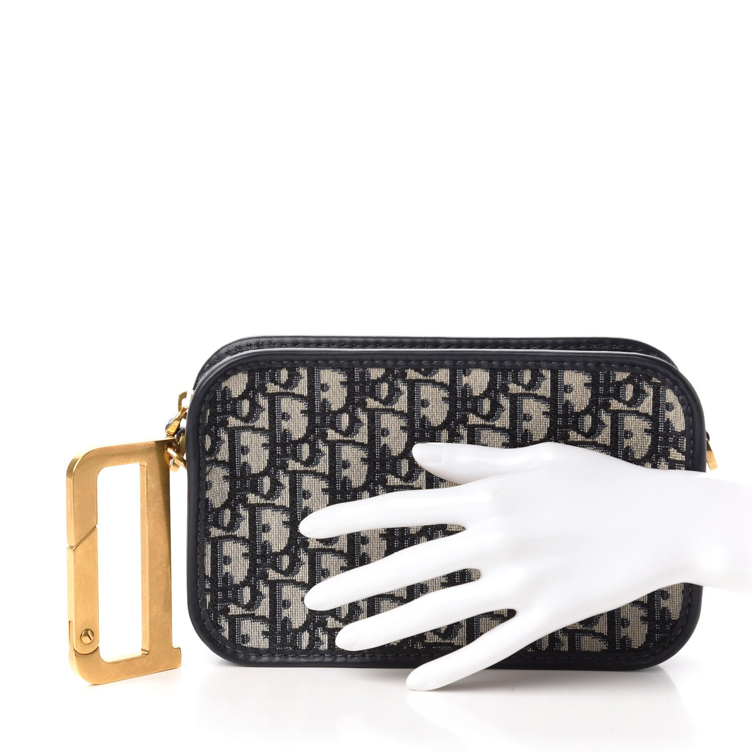 Christian Dior Oblique Diorquake Clutch Blue 2 of 10