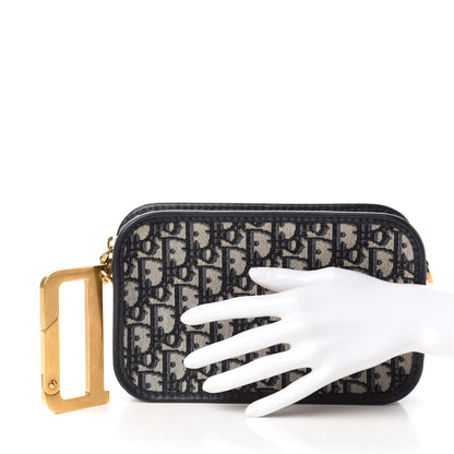 Christian Dior Oblique Diorquake Clutch Blue 2 of 10