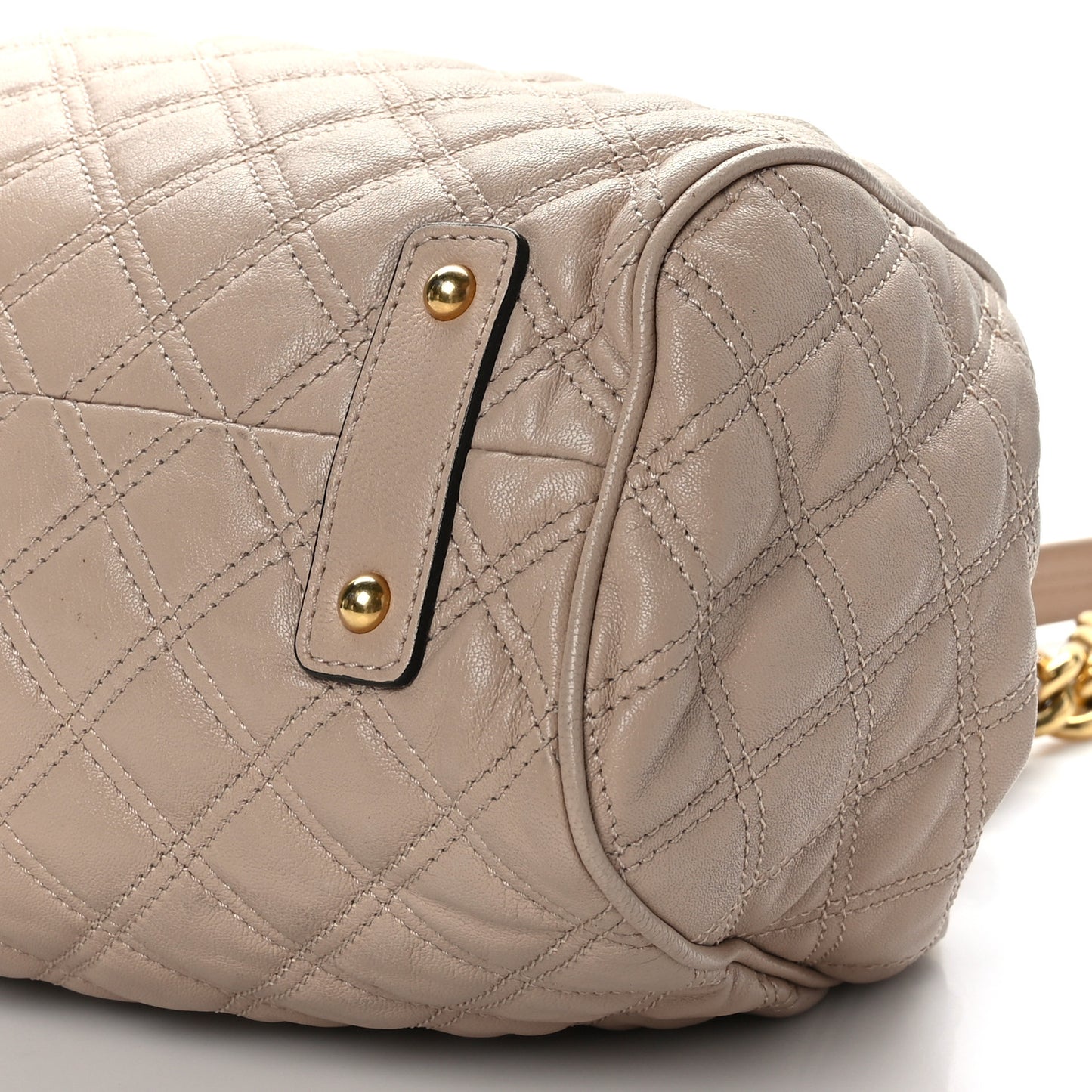 Calfskin Quilted Stam Beige