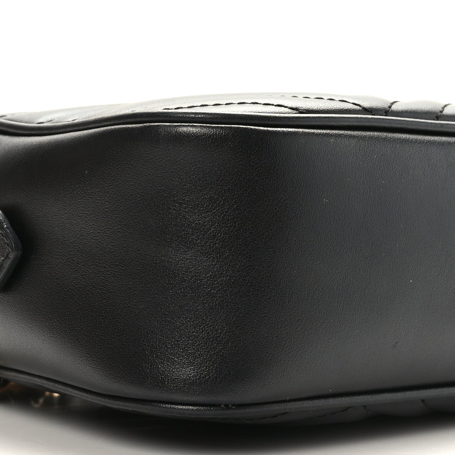 Gucci Calfskin Matelasse Small GG Marmont Chain Shoulder Bag Black 8 of 9