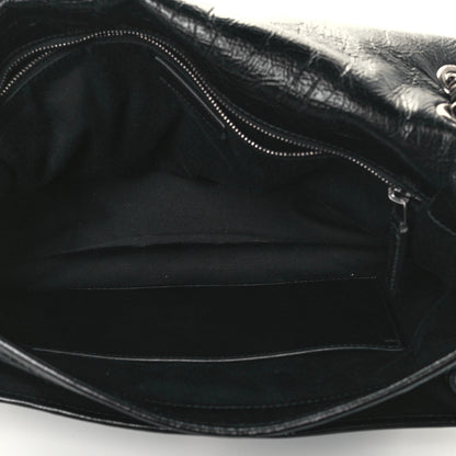 Saint Laurent Crinkled Calfskin Matelasse Monogram Large Niki Chain Satchel Black 5 of 10