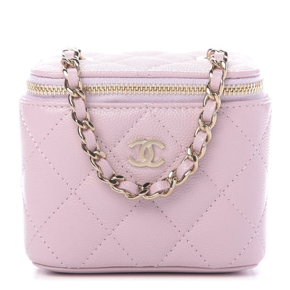 Chanel Caviar Quilted Mini Vanity Case With Chain Light Pink 1 of 10