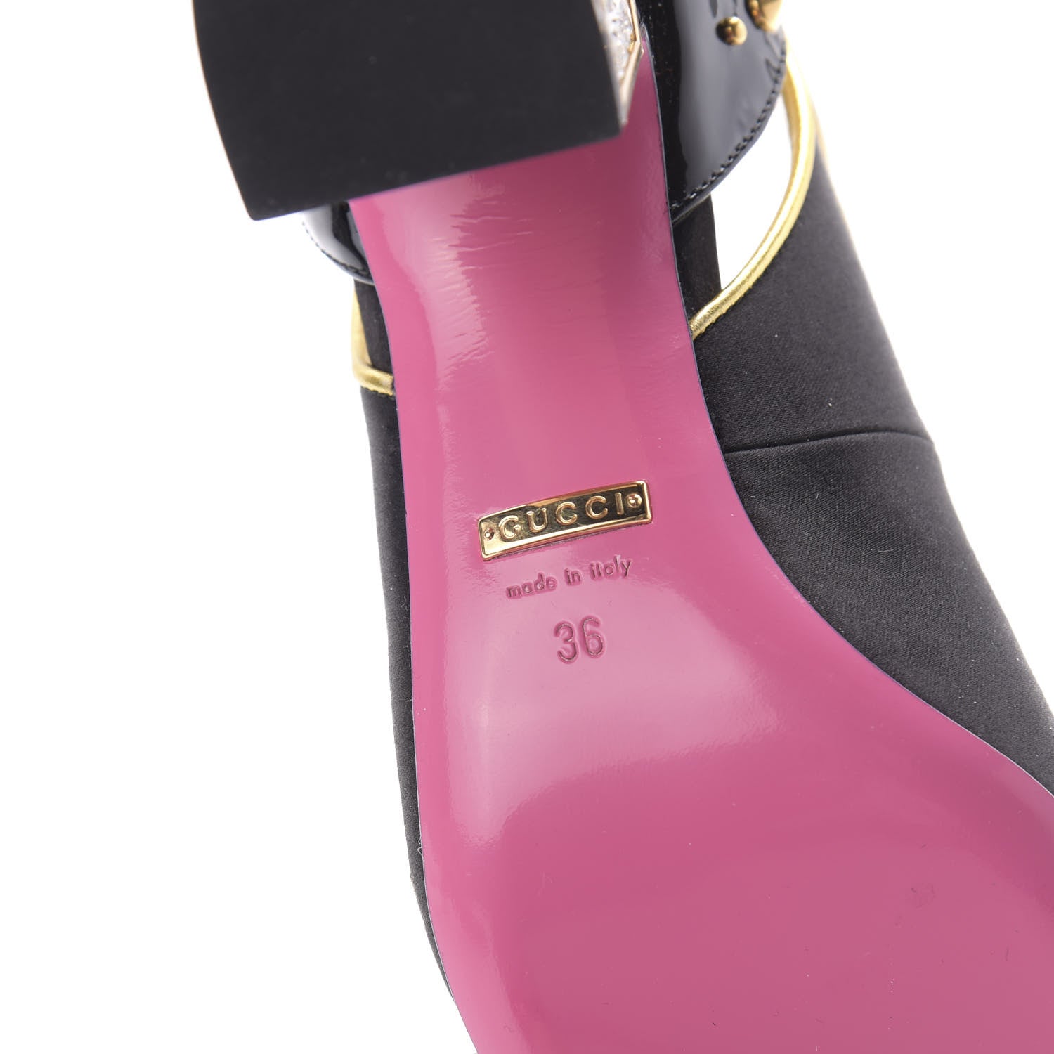 Gucci Satin Embroidered Dragon Caspar Pumps 36 Black 6 of 9