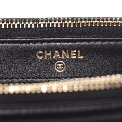 Chanel Caviar Quilted CC Filigree Clutch With Chain Black 7 of 10