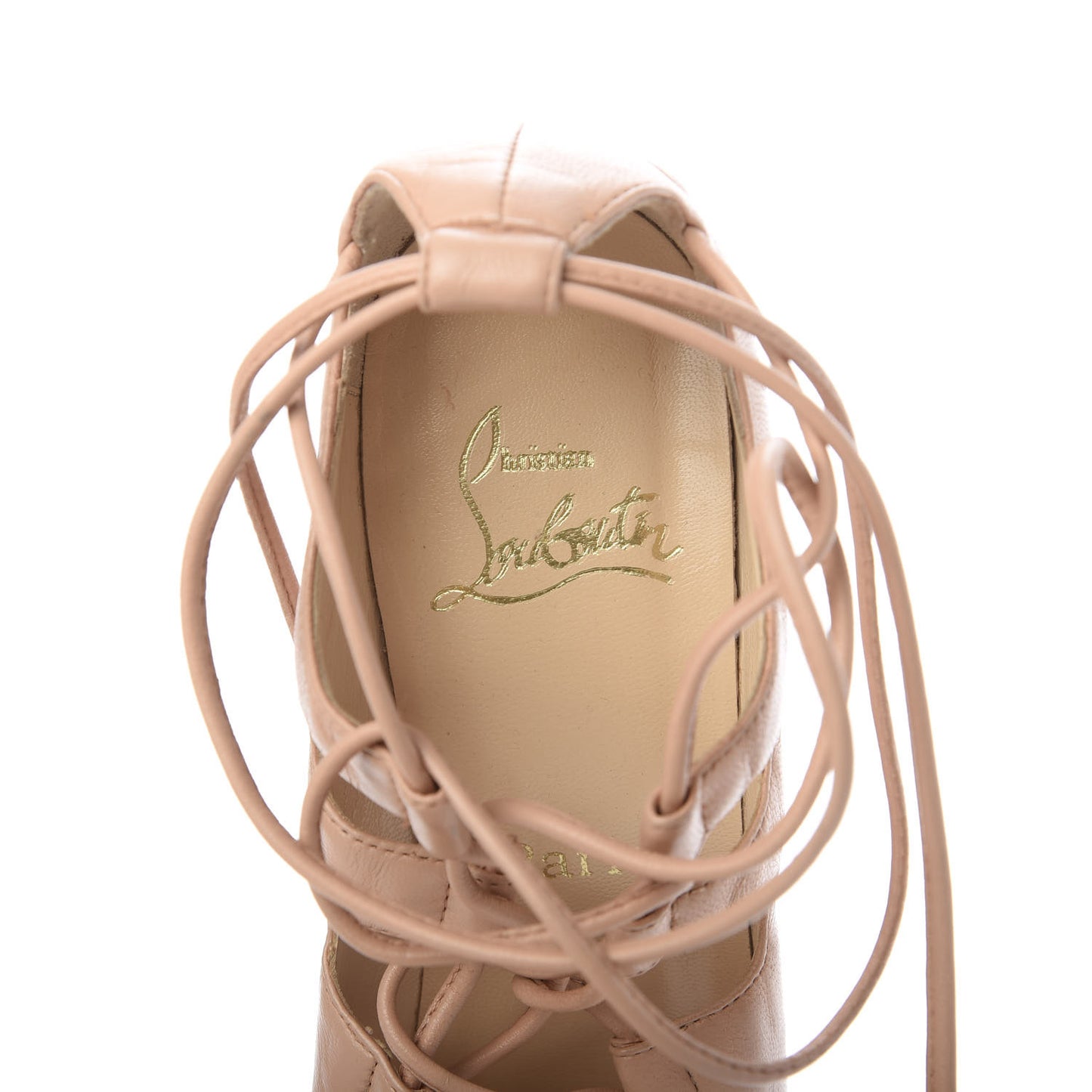 Nappa Bloody Mary 120 Platform Lace Up Pumps 39 Nude