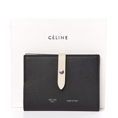Celine Grained Calfskin Strap Passport Cover Black Chalk 9 of 9
