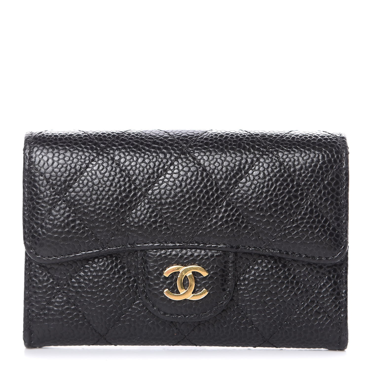 Chanel Caviar Quilted Flap Card Holder Black 1 of 11