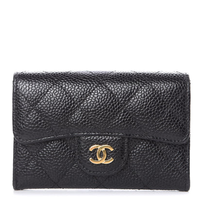 Chanel Caviar Quilted Flap Card Holder Black 1 of 11